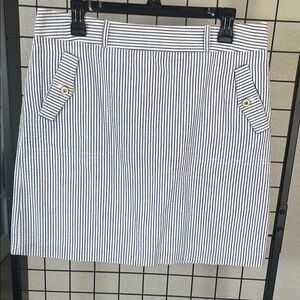 Navy Striped Women's Mini Skirt